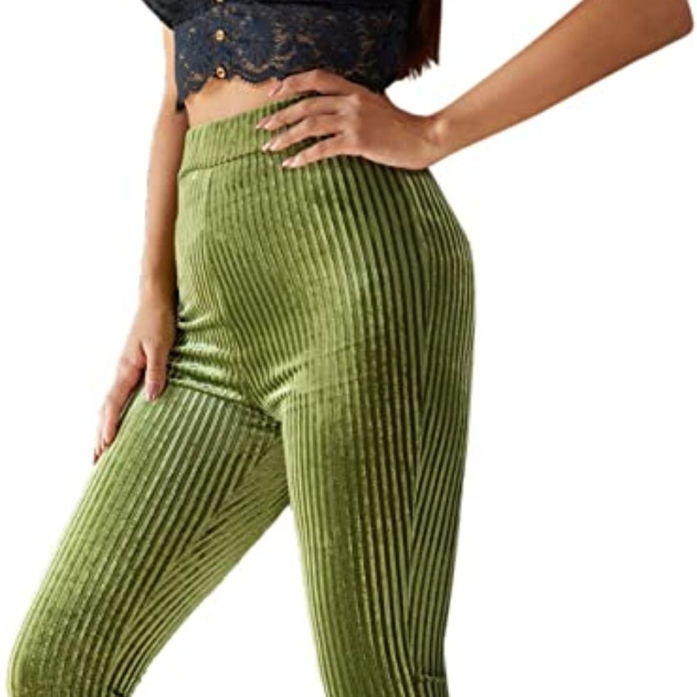 Velvet Flare Leg Palazzo Pants ✨